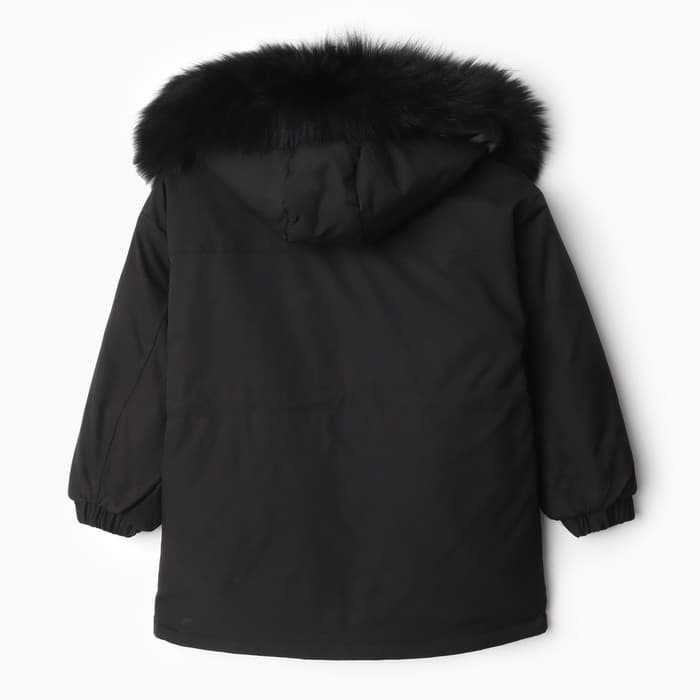 Куртка зимняя для мальчиков, цвет чёрный, рост 116-122 см