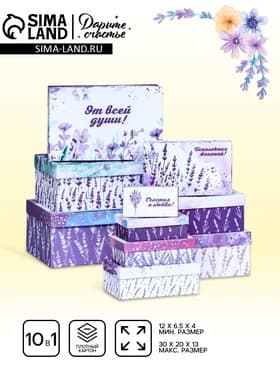 Набор коробок 10 в 1 «В твой праздник», 30×20×13 - 12×6.5×4 см