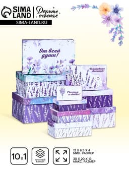 Набор коробок 10 в 1 «В твой праздник», 30×20×13 - 12×6.5×4 см