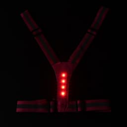 Светоотражающий ремень, регулируемый размер, розовый, LED сигнал, 4 режима