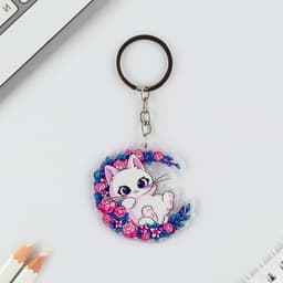 Брелок для ключей «Котики» парный набор, 2 шт., 6×6.1 см