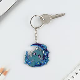 Брелок для ключей «Котики» парный набор, 2 шт., 6×6.1 см