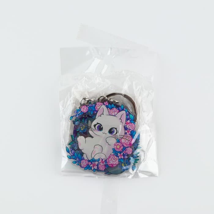 Брелок для ключей «Котики» парный набор, 2 шт., 6×6.1 см