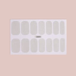 Лаковые полоски для маникюра, 14 шт., с блёстками, белые