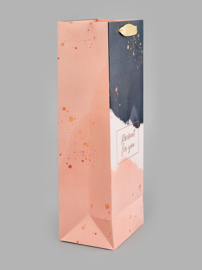 Пакет ламинированный под бутылку Present, 13×36×10 см