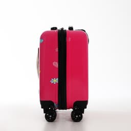 Чемодан детский 28 л (S), отдел на молнии, 4 колеса, розовый