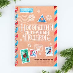 Ежедневник А5, 60 листов, недатированный, в подарочной коробке «Северная почта»