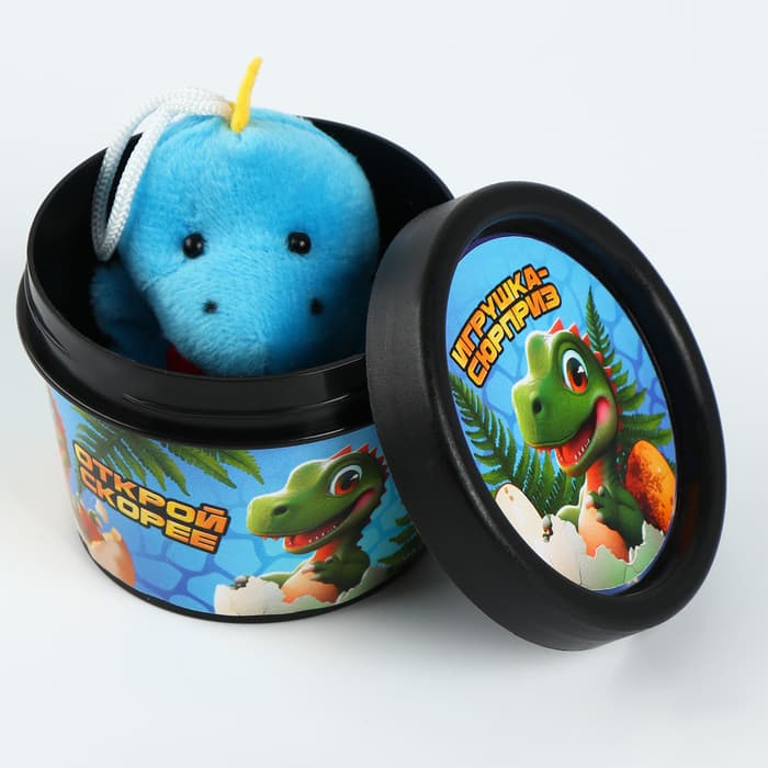 Мягкая игрушка в банке Milo toys «Дино», МИКС