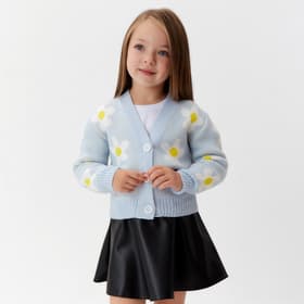 Кардиган для девочки KAFTAN «Ромашки», голубой, размер 36 (134-140 см)