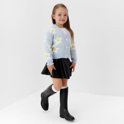 Кардиган для девочки KAFTAN «Ромашки», голубой, размер 36 (134-140 см)