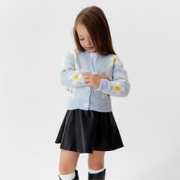 Кардиган для девочки KAFTAN «Ромашки», голубой, размер 36 (134-140 см)