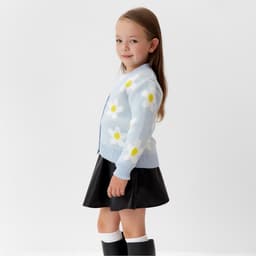 Кардиган для девочки KAFTAN «Ромашки», голубой, размер 36 (134-140 см)