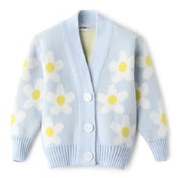 Кардиган для девочки KAFTAN «Ромашки», голубой, размер 36 (134-140 см)