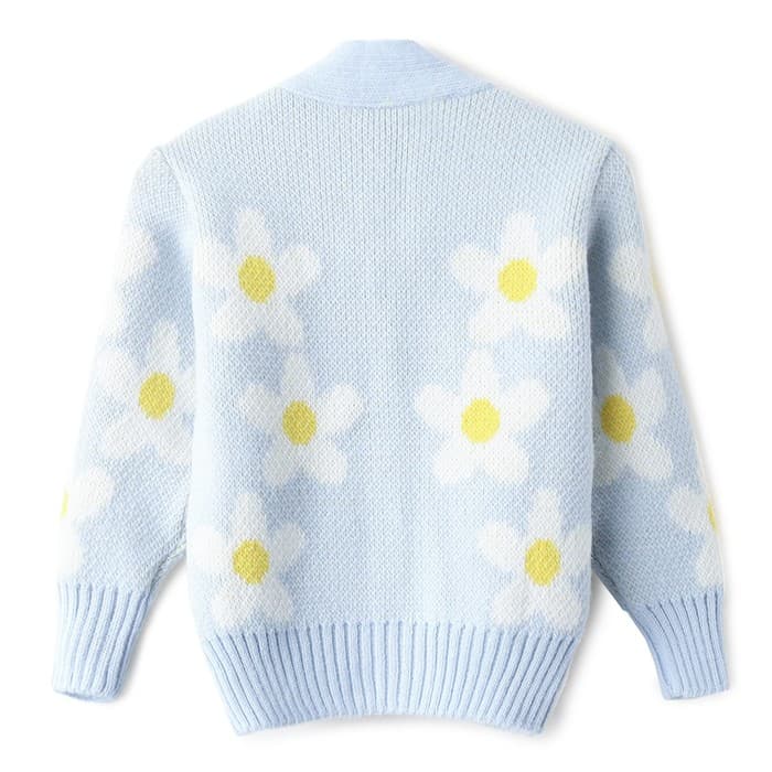 Кардиган для девочки KAFTAN «Ромашки», голубой, размер 36 (134-140 см)