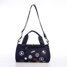 Сумка молодёжная на молнии, 28×15×15 см, синяя