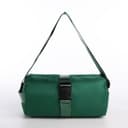 Сумка молодёжная на молнии, 25×12×12 см, зелёная