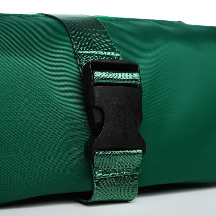 Сумка молодёжная на молнии, 25×12×12 см, зелёная