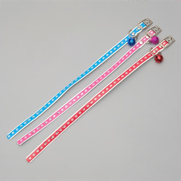 Ошейник из искусственной кожи с блестками, 32×1 см, микс цветов