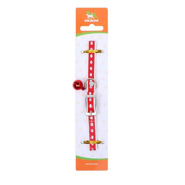 Ошейник из искусственной кожи с блестками, 32×1 см, микс цветов