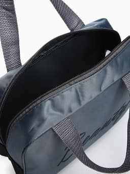 Косметичка - сумочка на молнии с сеткой, с ручками, с вышивкой, серая