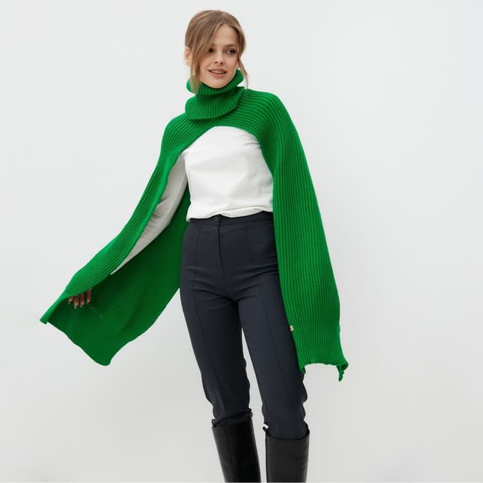 Снуд трансформер MINAKU, размер 56-58, изумрудный