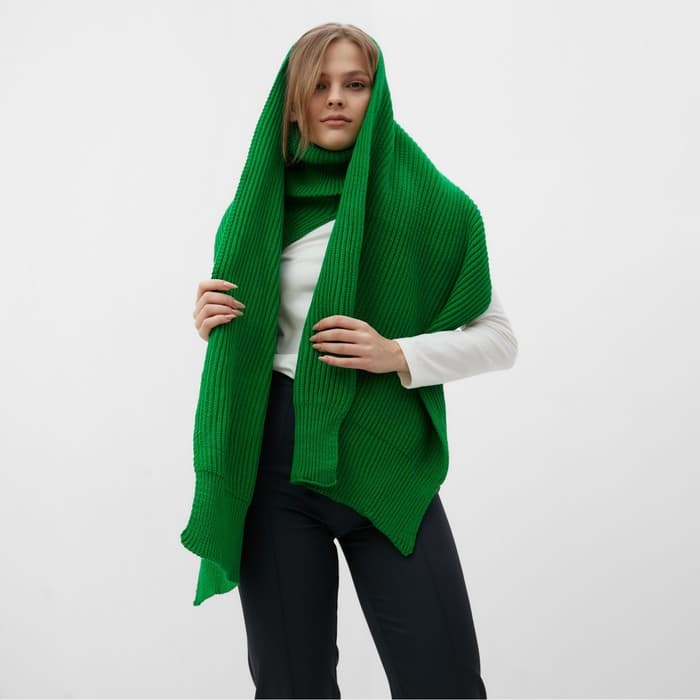 Снуд трансформер MINAKU, размер 56-58, изумрудный