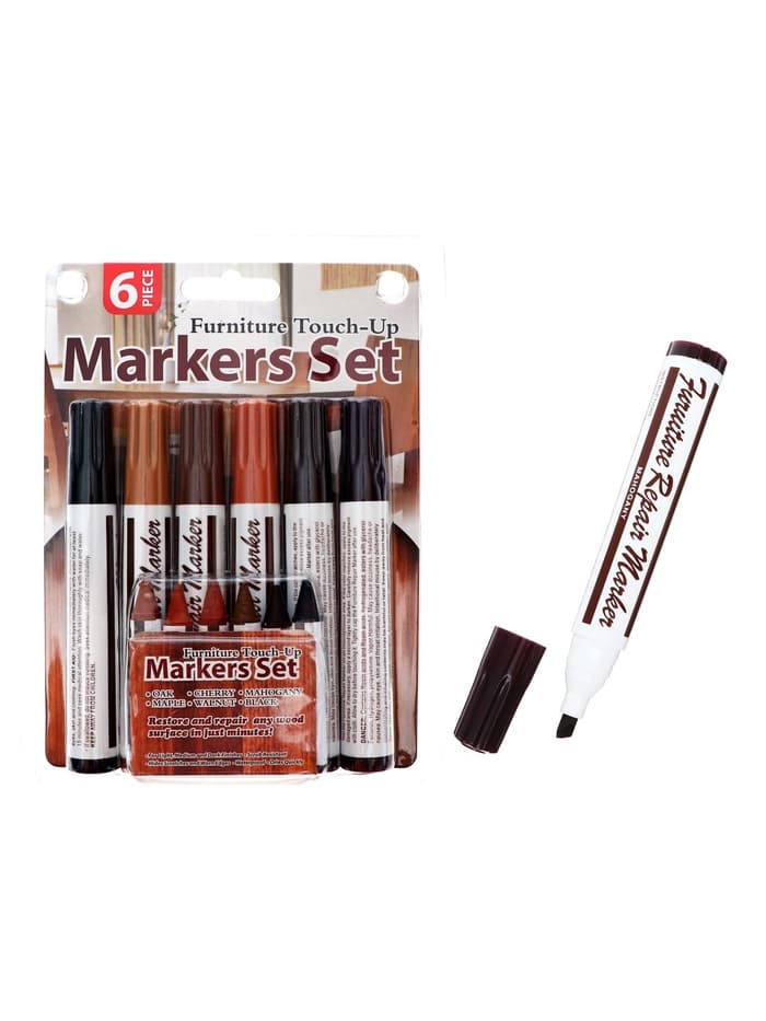 Набор маркеров и мелков для мебели, 6 цветов