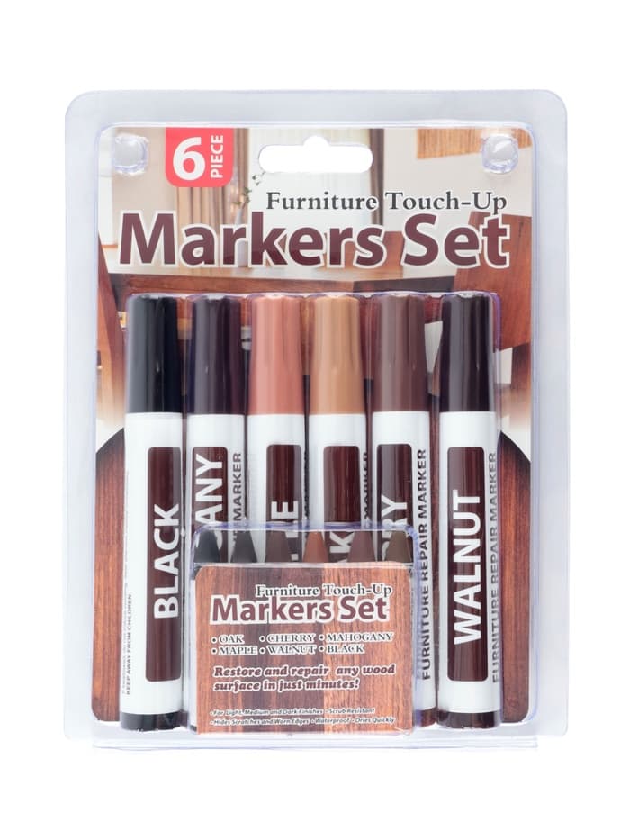 Набор маркеров и мелков для мебели, 6 цветов