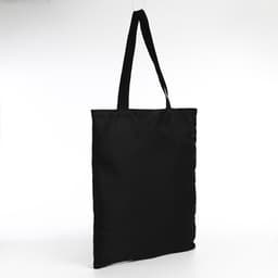 Сумка шопер однотонный, 35×0.5×40 см, оксфорд 210D, 80 г, без подклада, чёрный