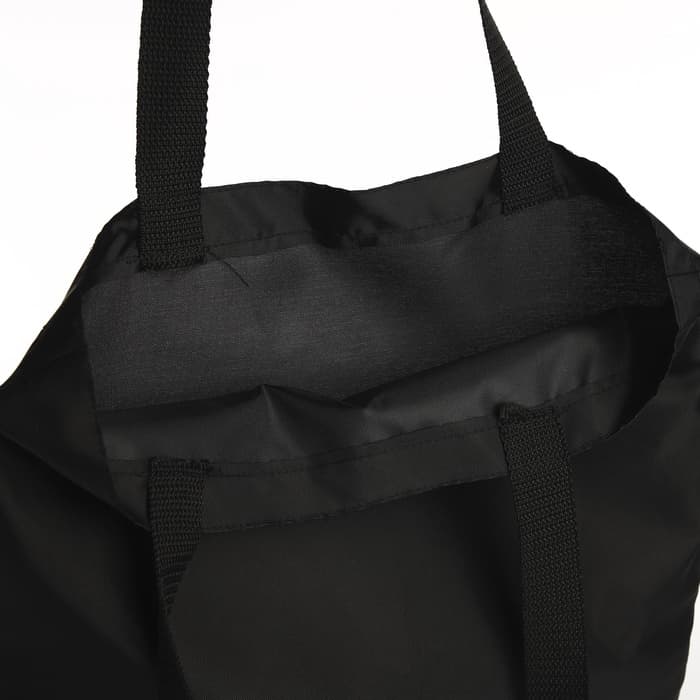 Сумка шопер однотонный, 35×0.5×40 см, оксфорд 210D, 80 г, без подклада, чёрный