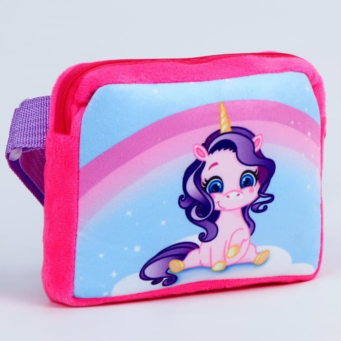 Сумка детская «Единорог», плюшевая