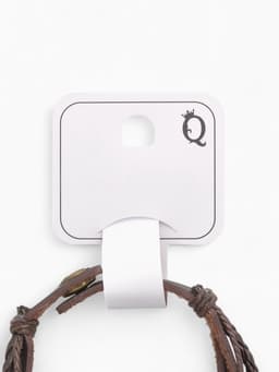 Браслет кожаный с подвеской «Бабочка», L=22.5 см, коричневый