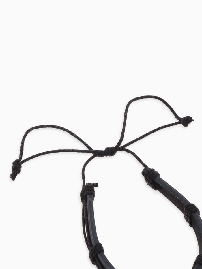 Браслет кожаный «Стиль. Сова», d=6 см, чёрный в чернёном золоте