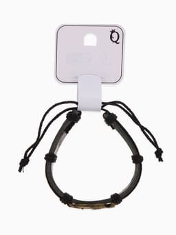 Браслет кожаный «Стиль. Сова», d=6 см, чёрный в чернёном золоте