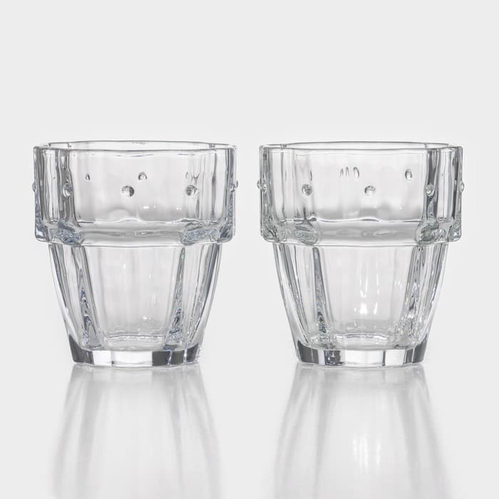 Набор для напитков Доляна «Аква», 5 предметов: кувшин 1.2 л, 2 кружки 285 мл, 2 стакана 285 мл, стекло, прозрачный