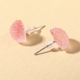 Серьги, набор украшений «Мышка», розовые, золотой