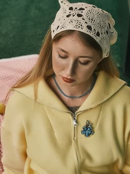 Брошь «Цветок желаний», цвет морской в чернёном золоте