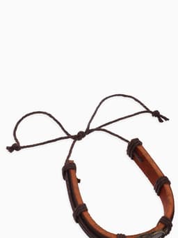 Браслет кожаный «Стиль. Сова», d=6 см, коричневый в чернёном золоте