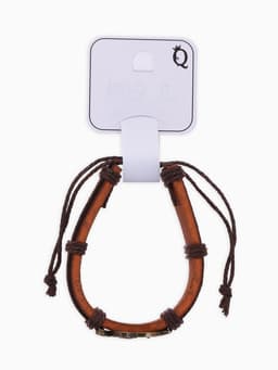 Браслет кожаный «Стиль. Сова», d=6 см, коричневый в чернёном золоте