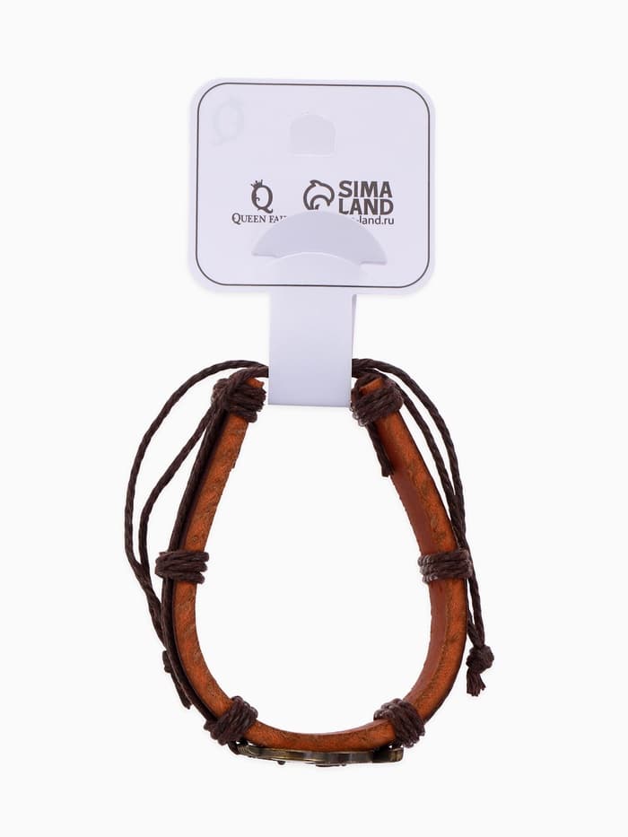 Браслет кожаный «Стиль. Сова», d=6 см, коричневый в чернёном золоте