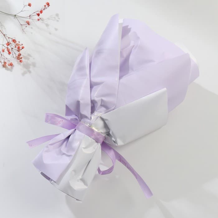 Букет из мыльных лепестков для ванны «Сиреневый туман», подарочный, 11×8×25 см