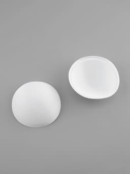 Чашки для бюстгальтера «Круг», L (48), d=14.5 см, пара, белые