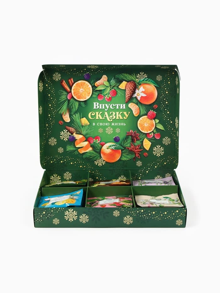 Чай новогодний подарочный «Ароматных моментов», 54 г (30 пакетиков × 1.8 г).