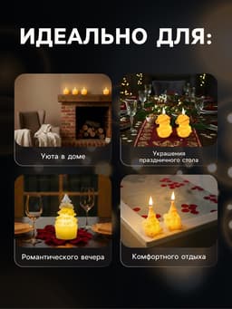 Светодиодная фигурка «Снеговик» 7×12×5 см, пластик, батарейки AG13×3 (в комплекте), свечение тёплое белое