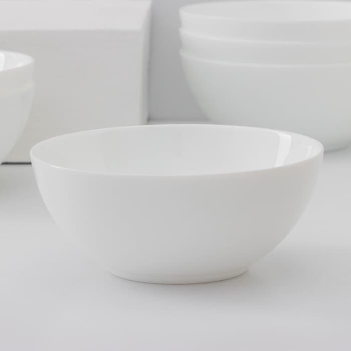 Салатники Luminarc Everyday, 1 л, d=18 см, набор 6 шт., стеклокерамика, белые