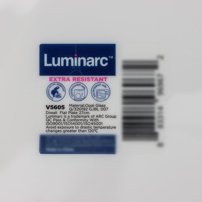 Тарелки Luminarc Diwali, d=27 см, набор 6 шт., стеклокерамика, белые