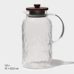 Кувшин для воды «Агат», 1.8 л, 12×22.5 см, стекло, прозрачный