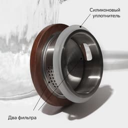 Кувшин для воды «Агат», 1.8 л, 12×22.5 см, стекло, прозрачный