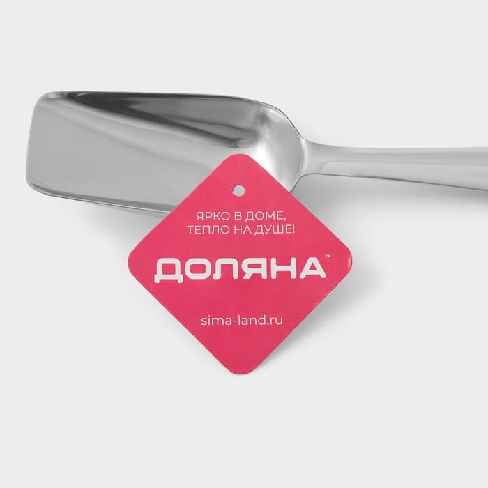 Совок для льда Доляна, h=22.5 см, нержавеющая сталь, хромированный