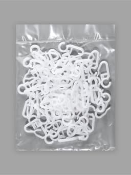Крючок для штор, 3.2×1.5 см, 100 шт., белый